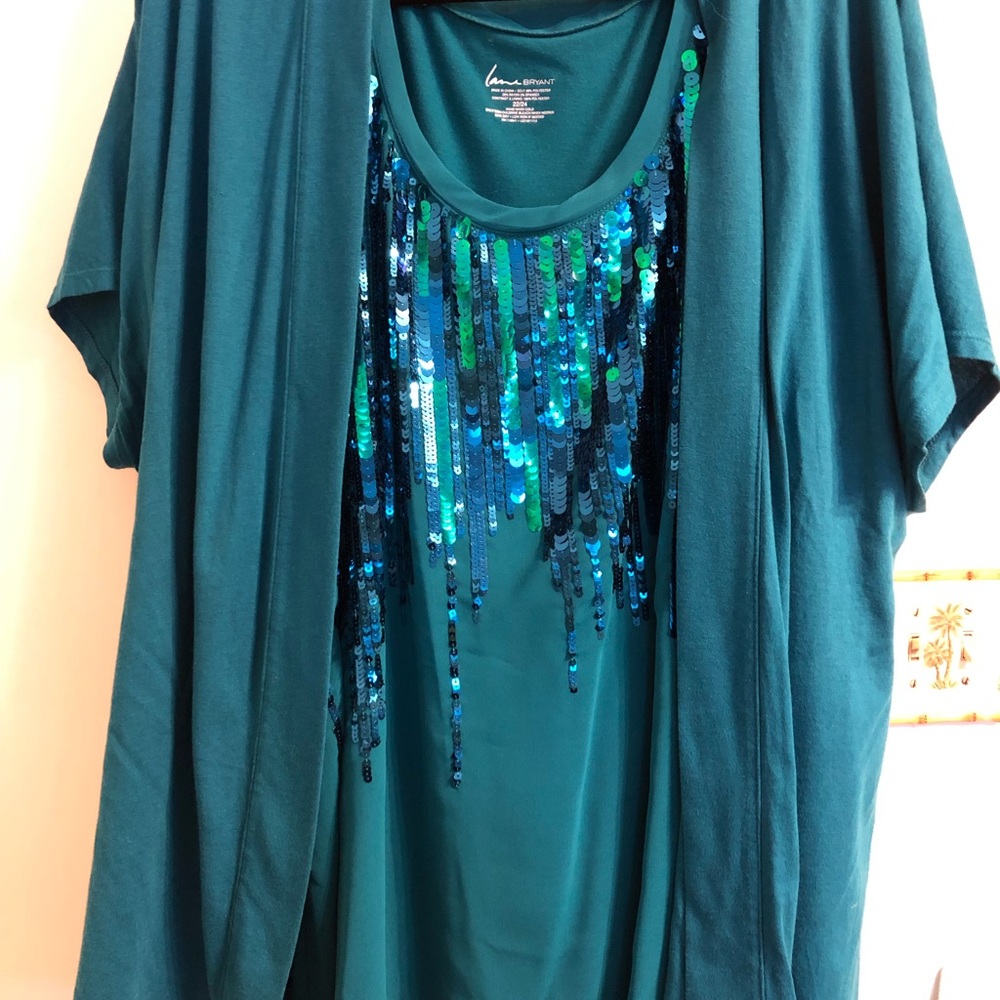 Lane Bryant Two Piece Teal Top